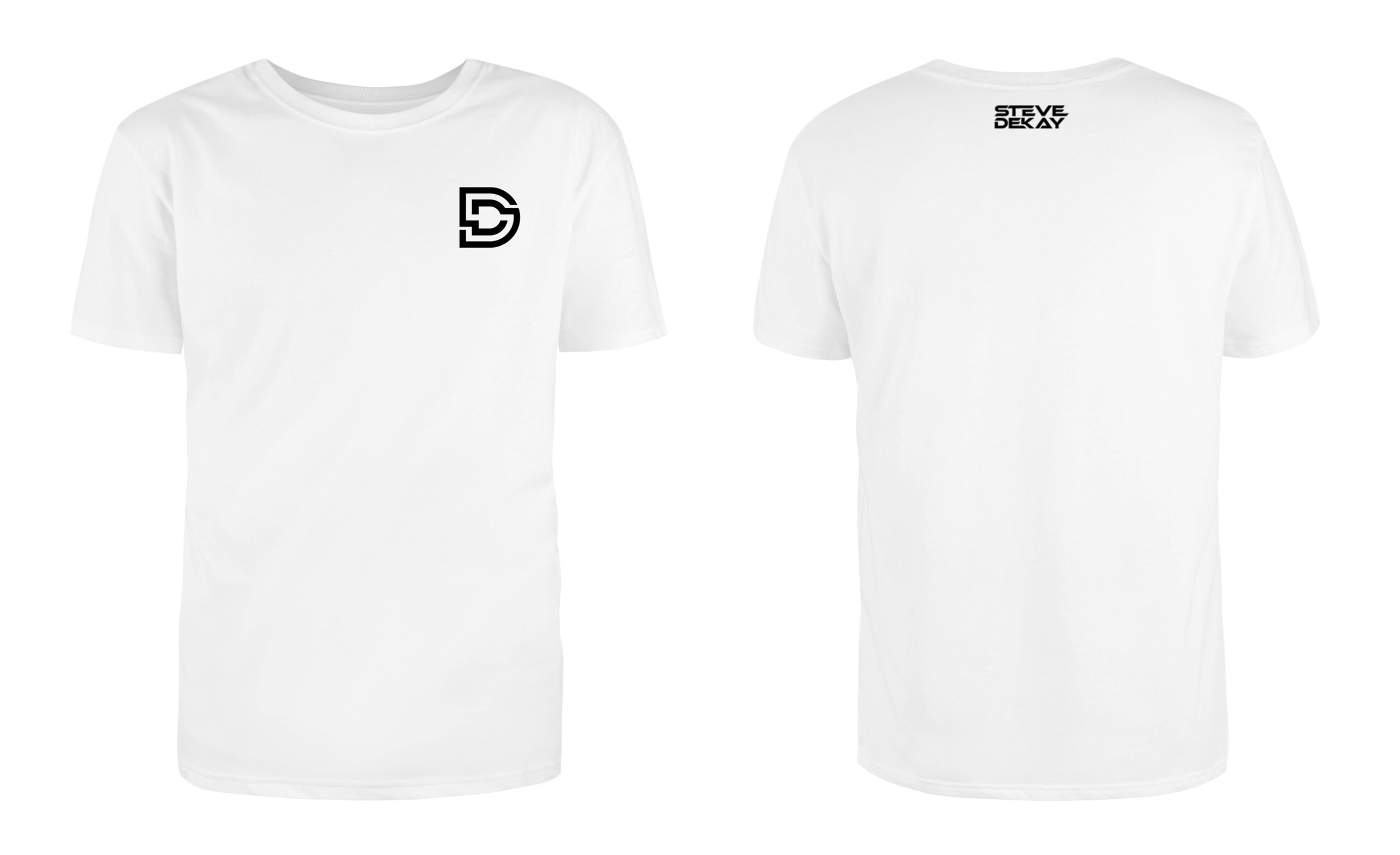 Mens White Blank Tshirt Templatefrom Two Sides Natural Shape On